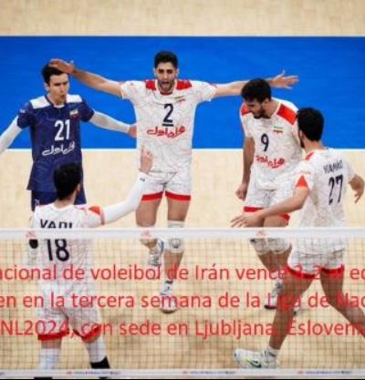 Equipo nacional de voleibol de Irán vence 3-2 al equipo de Holanda