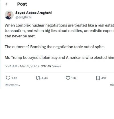 Trump traicionó la diplomacia y a quienes lo votaron.